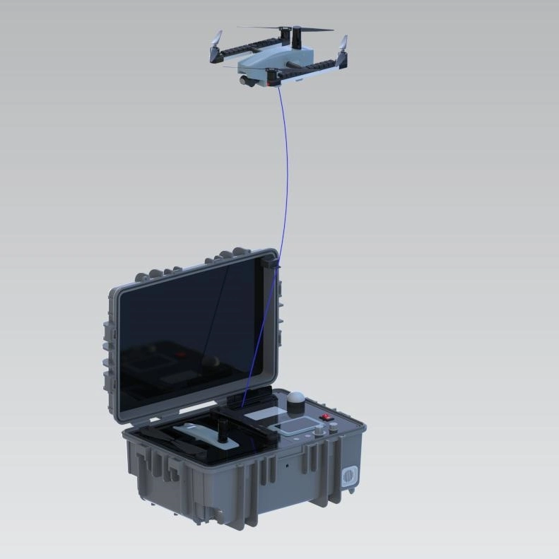 Iluminação MYUAV Drone por cabo Tether Fornecimento de energia continuamente 24 horas para iluminação de emergência 2