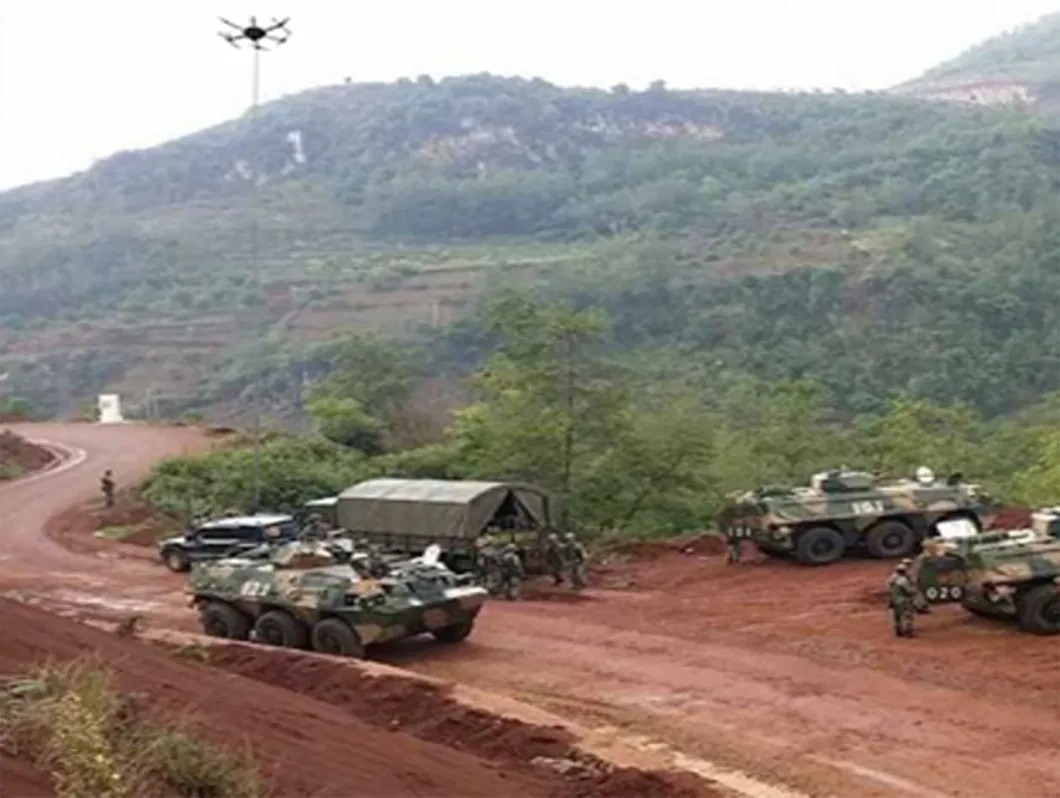 Sistema de energia de cabo MYUAV usado para UAV e 4 rotores drone aplicação da lei 2