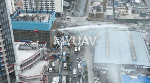 últimas notícias da empresa sobre O MYUAV concluiu com sucesso o teste de aplicação prática do UAV de combate a incêndios para edifícios super altos