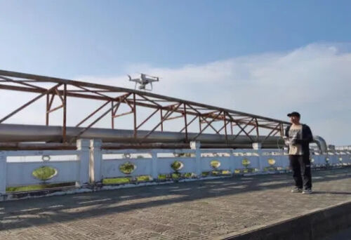 últimas notícias da empresa sobre Modo "pé de ferro + drone", ciência e tecnologia levam controle preciso da água