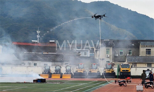 últimas notícias da empresa sobre MYUAV FC Drone de combate a incêndios duplo: Guardião aéreo de incêndios em edifícios altos