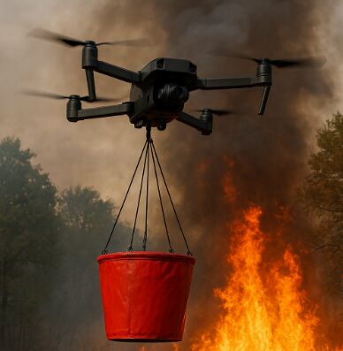 últimas notícias da empresa sobre Balde de incêndio ligado ao MYUAV: suporta a personalização de cenários, reduz os custos de aquisição para clientes estrangeiros