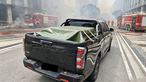 últimas notícias da empresa sobre MYUAV FC100 Firefighting Drone Successfully Completes Field Drill; Tethered Power Supply and Long Endurance Enable Effic
